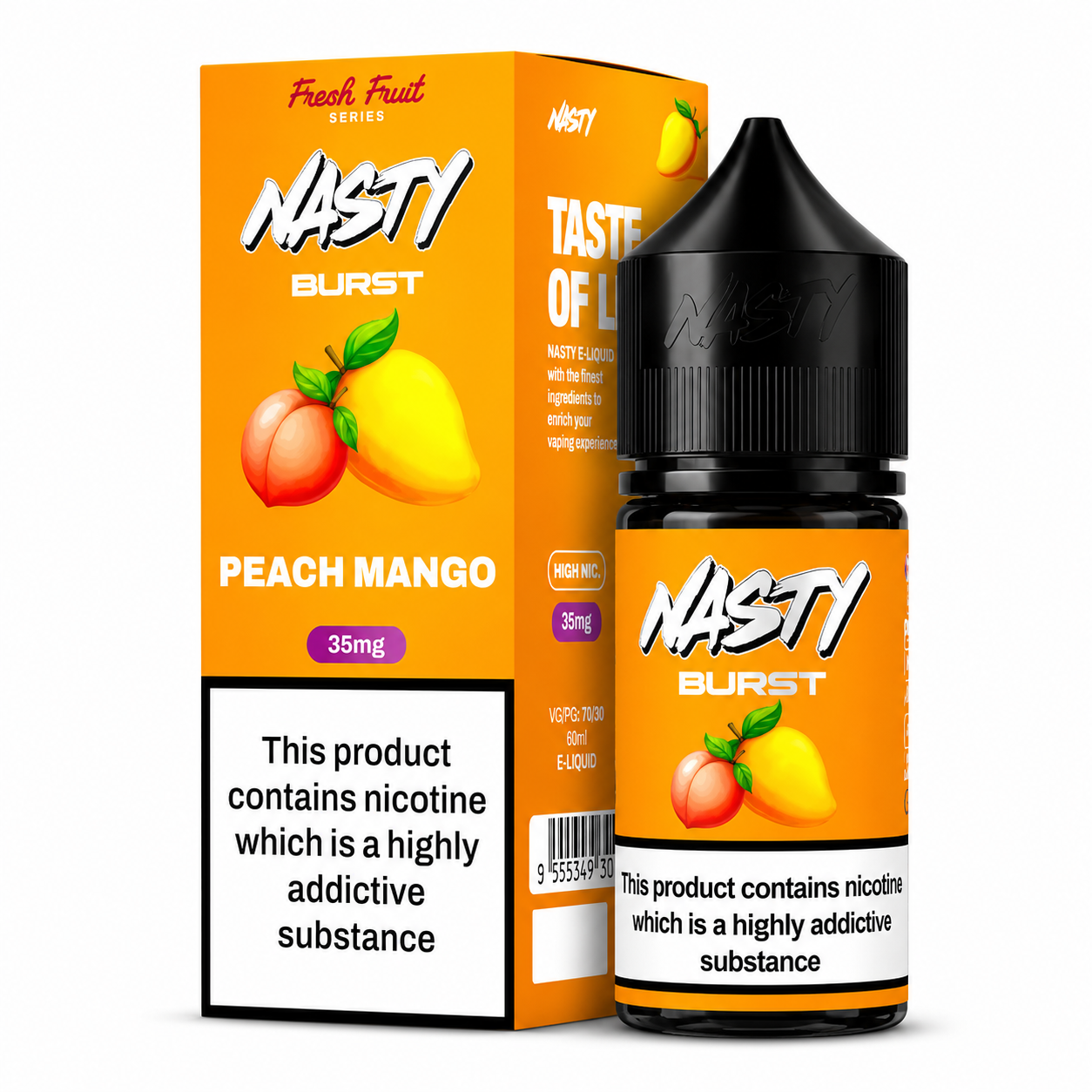 Nasty Burst Peach Mango Nic Salt 30ML 35mg 50mg
