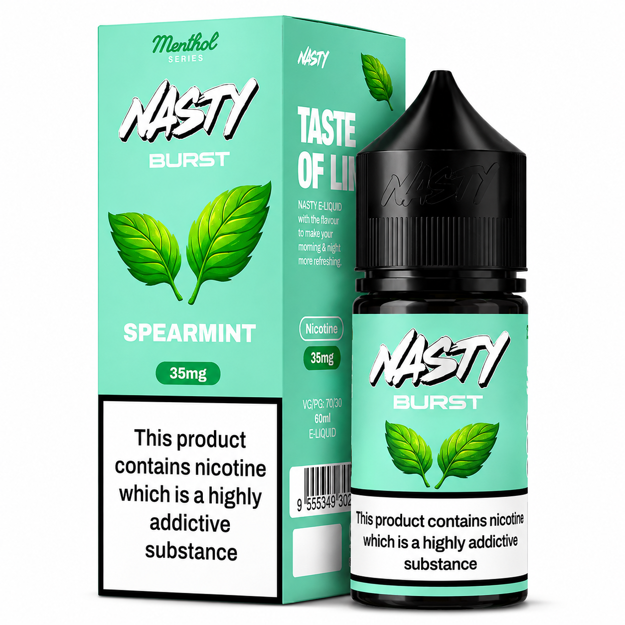 Nasty Burst Spearmint Nic Salt 30ML 35mg 50mg