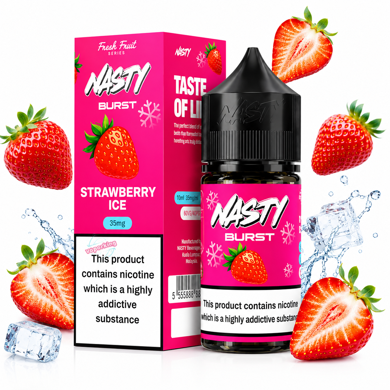 Nasty Burst Strawberry Ice Nic Salt 30ML 35mg 50mg