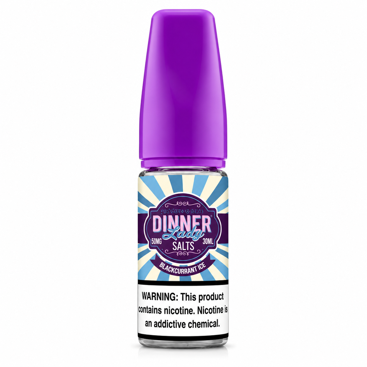 Dinner Lady Blackcurrant Ice Nic Salt 30ML 50mg vape juice for pod system