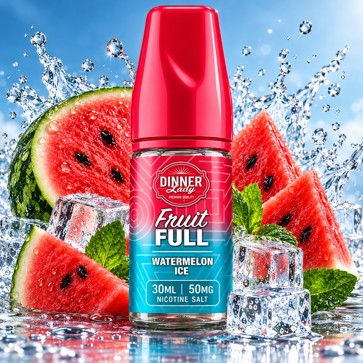 Dinner Lady Watermelon Ice Nic Salt 30ML 30mg 50mg