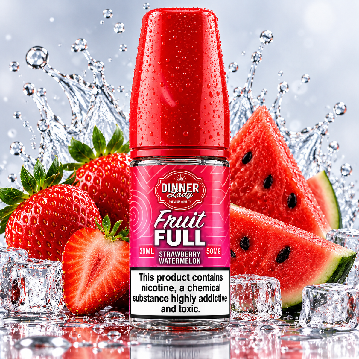 Dinner Lady Strawberry Watermelon Nic Salt 30ML 30mg 50mg