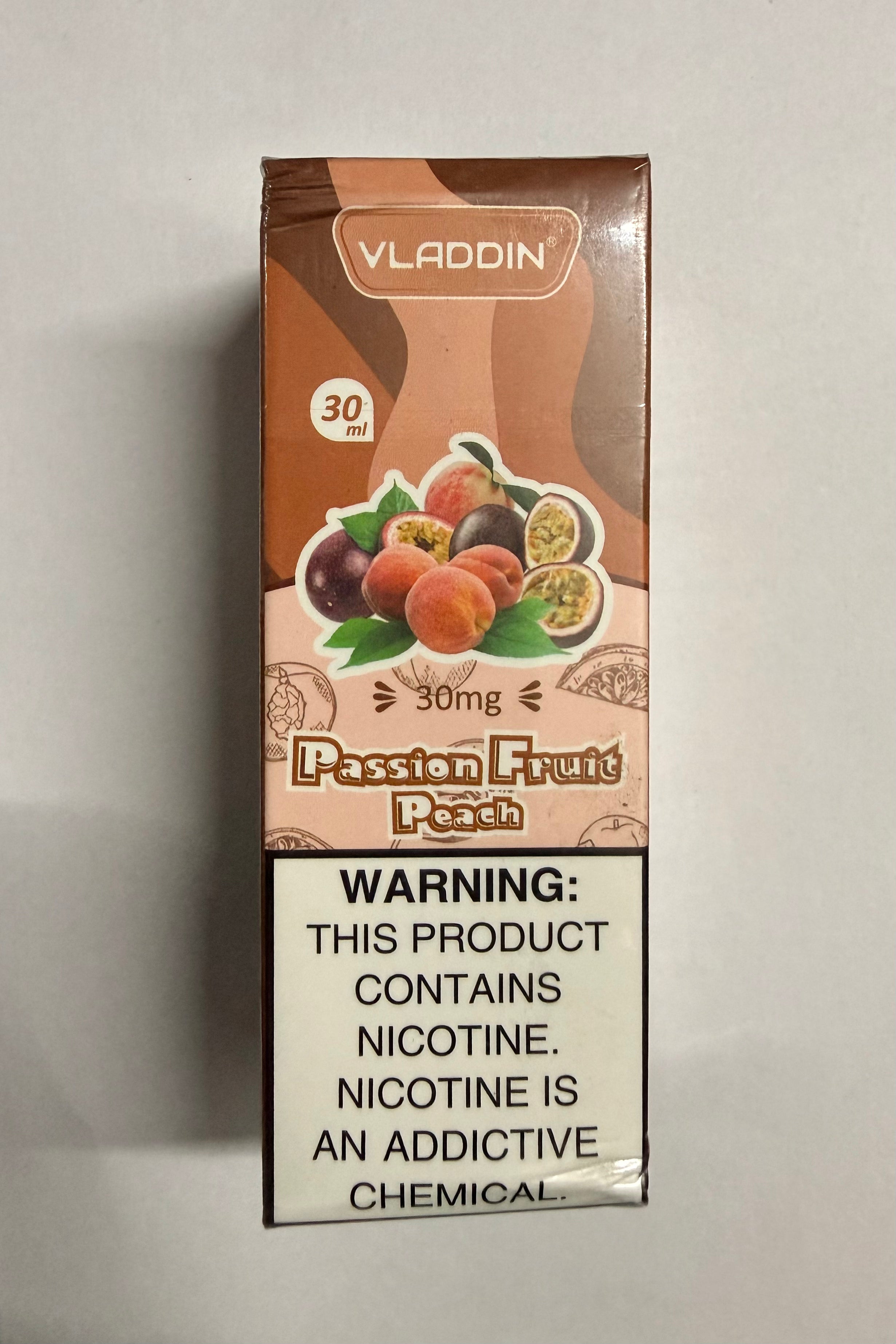 Vladdin Passion Fruit Peach 30ml bottle and packaging India