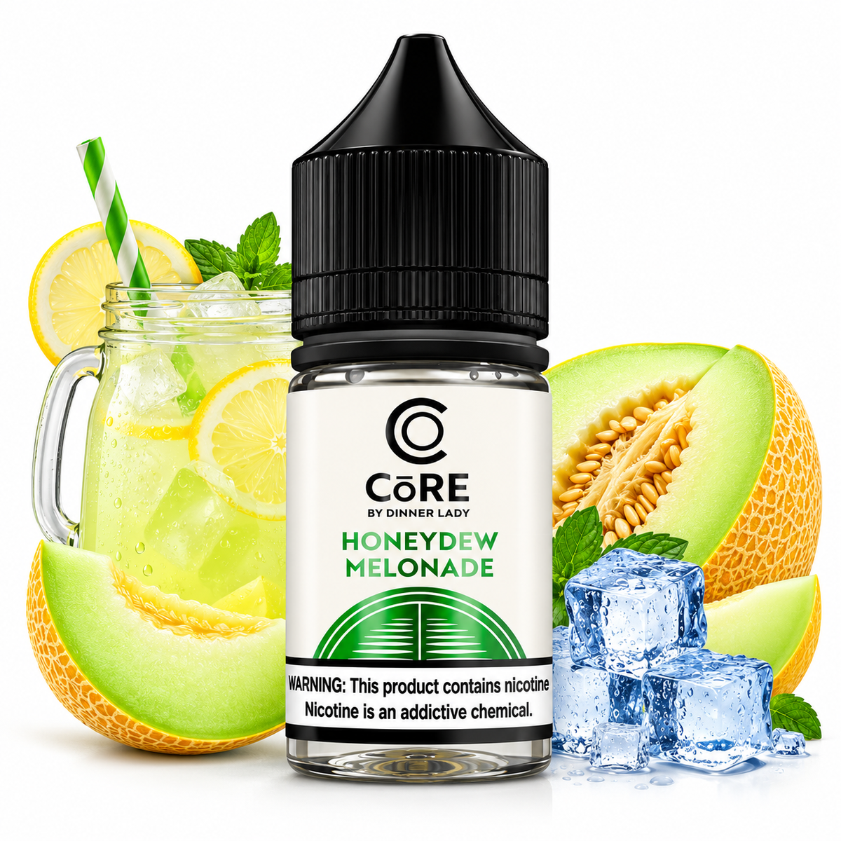 Honeydew Melonade Core Salt 30ML 20MG,30MG,50MG by Dinner Lady