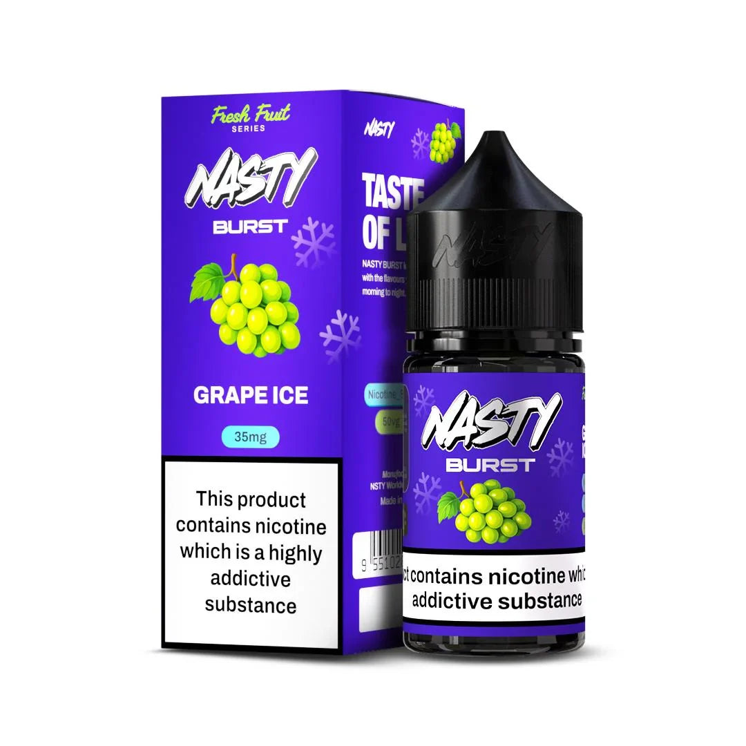 Nasty Burst Grape Ice Nic Salt 30ML 35mg 50mg for refillable pod systems
