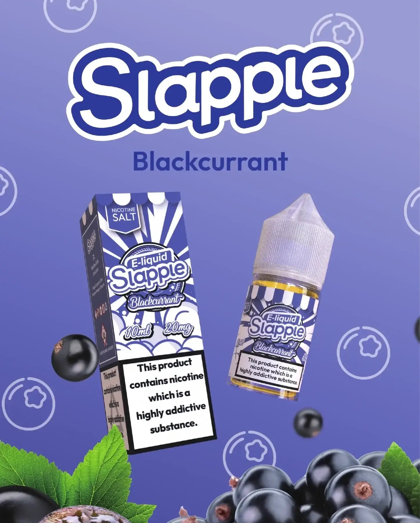 Blackcurrant Slappel Nic Salt 30ML (30MG/50MG) | Vape Billiorsonn