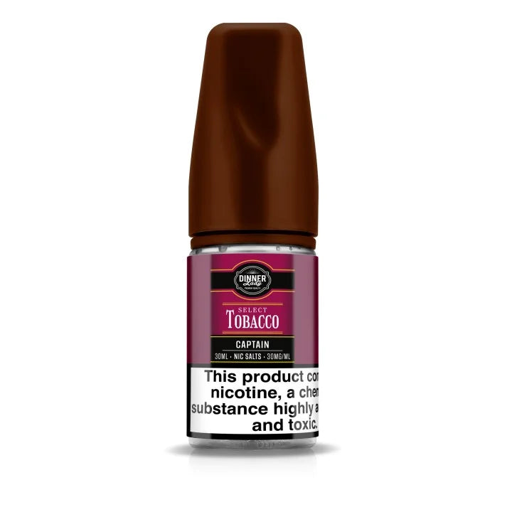 Dinner Lady Select Tobacco Captain Nic Salt 30ML 50mg tobacco vape juice for pod system