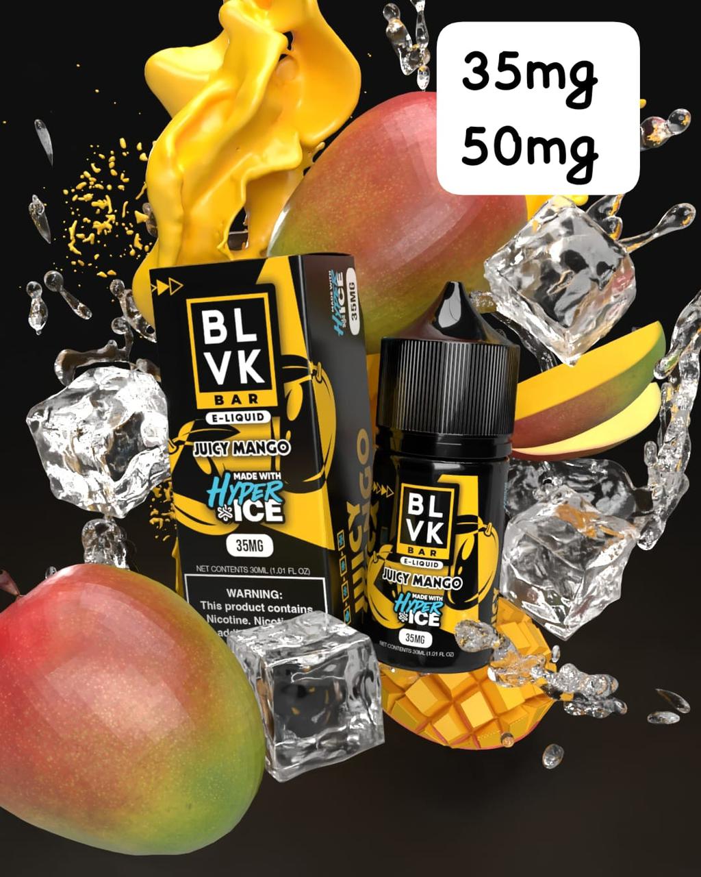 Juicy Mango Ice BLVK Tobacco 30ml Vape Juice 35MG 50MG Mango Menthol Flavor