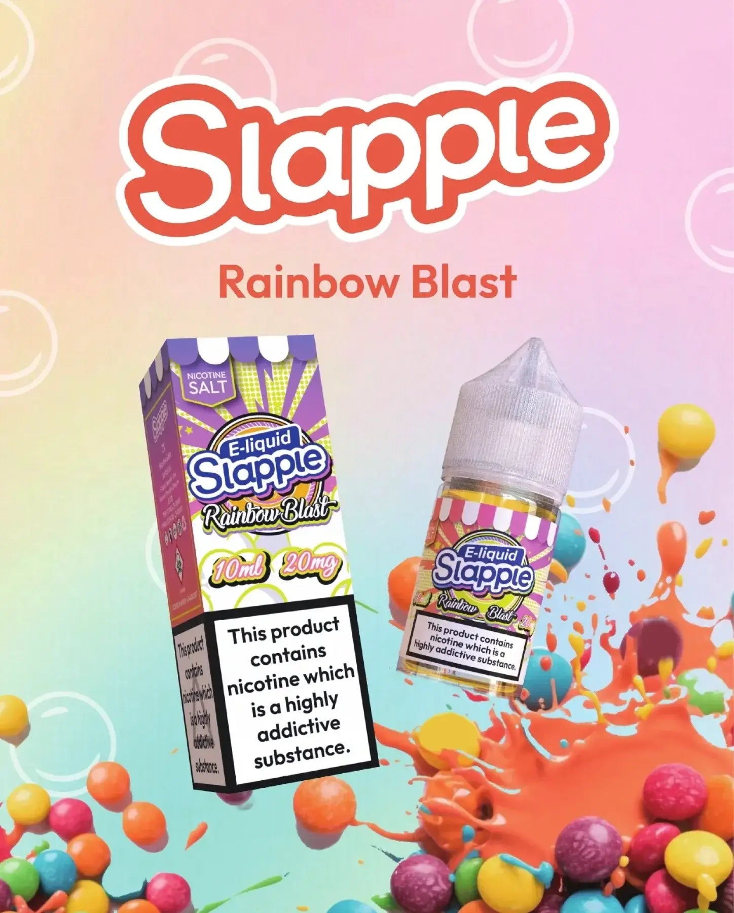 Rainbow Blast Slappel Nic Salt 30ML (30MG/50MG) | Vape Billiorsonn