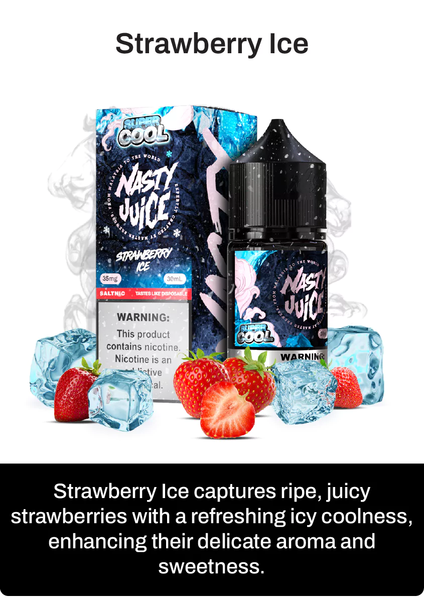 Nasty Super Cool Strawberry Ice 30ml bottle and packaging India