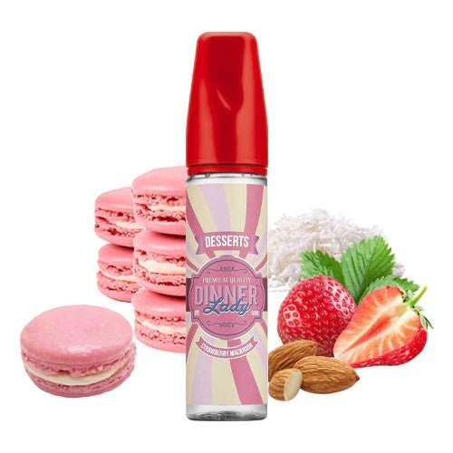 Strawberry Macaroon - Dinner Lady | 60ML Vape Juice | 3MG,6MG - vape billiorsonn
