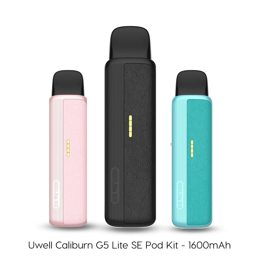 Uwell Caliburn G5 Lite SE Pod Kit with 1600mAh battery, 35W output and PRO-FOCS 4.0 technology