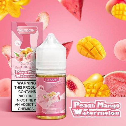 Vladdin Peach Mango Watermelon Nic Salt 30ml (30mg/50mg) India - vape billiorsonn