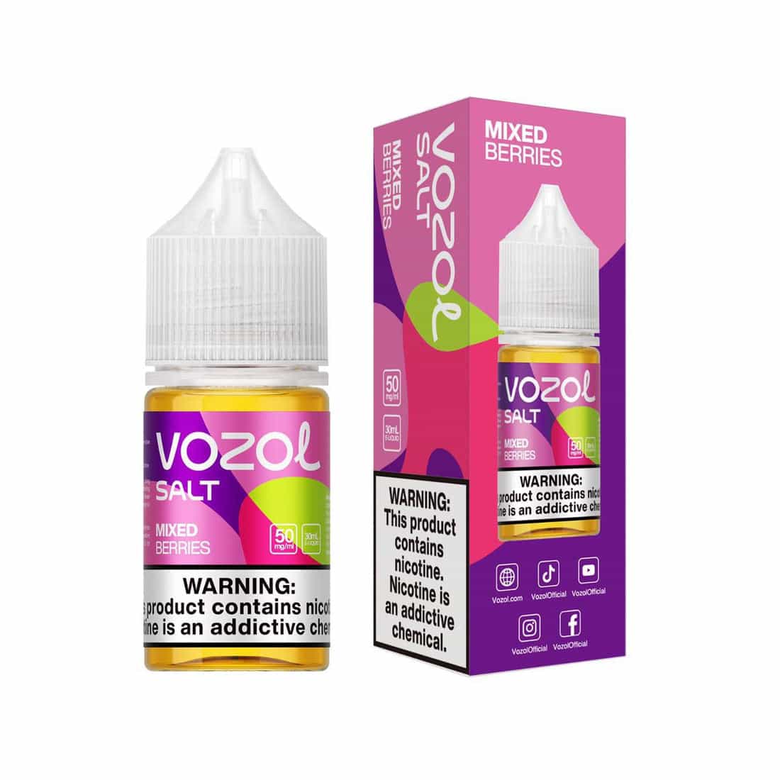Vozol Salt Nic Mixed Berries 30ml (50mg) India - vape billiorsonn