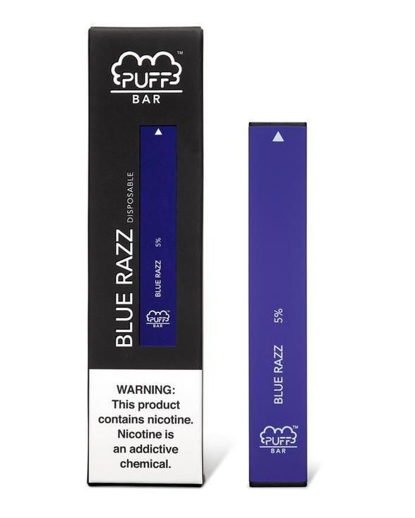 BLUE RAZZ PUFF BAR DISPOSABLE POD DEVICE 5%/ 50MG