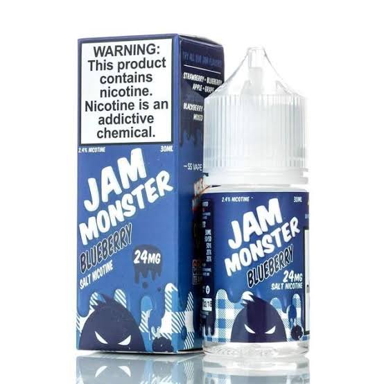 BLUEBERRY – JAM MONSTER SALTS E - LIQUID – 30ML (24mg, 48mg) - vape billiorsonn