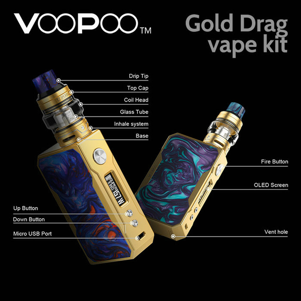 VOOPOO Black Drag 157W & Uforce T1 Kit [INDIA]